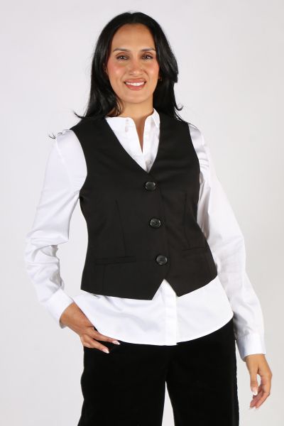 Foil Council Vest In Black