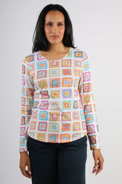 Foil Peggy Art And Soul Top In White