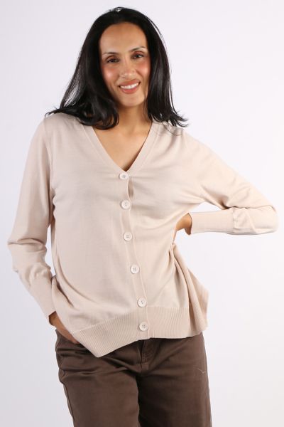 Foil Good Odds Cardigan In Pearl