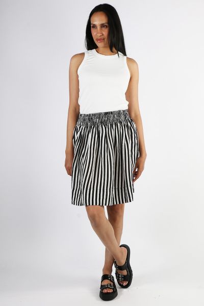 Frockk Zoe Stripe Skirt In Black