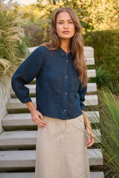 Naturals Double Pocket Shirt In Diplomat
