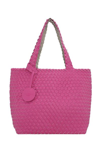 Reversible Woven Tote Bag By Ilse Jacobsen In Pink