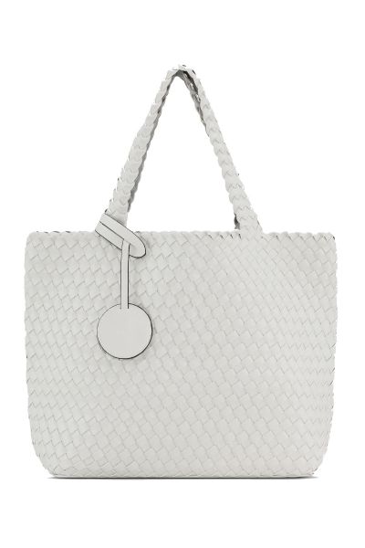 Reversible Woven Tote Bag By Ilse Jacobsen In Silver