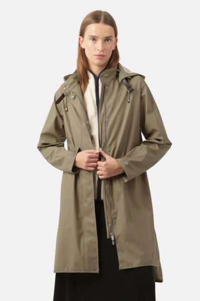 Ilse Jacobsen A Line Raincoat In Convert Green
