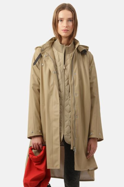 Ilse Jacobsen A Line Raincoat In Incense