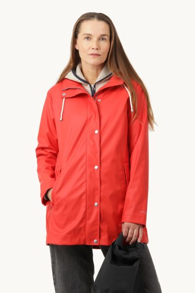 Ilse Jacobsen Classic Rain Jacket In Fire