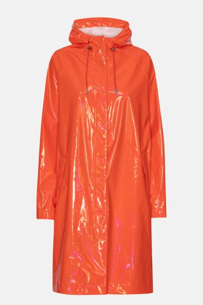 Ilse jacobsen Raincoat In Gloss Hot Orange