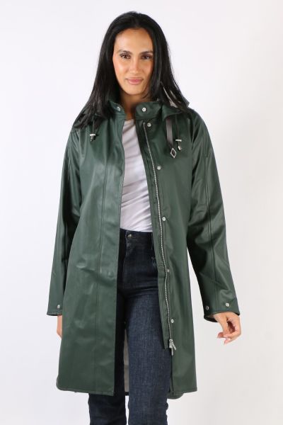 Ilse Jacobsen A Line Raincoat In Beetle