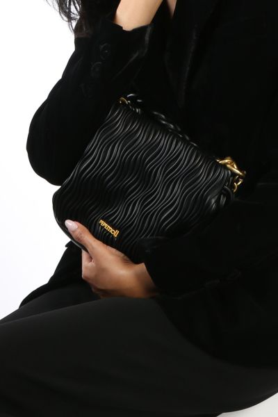Crinkle Bag By Pepe Moll In Black