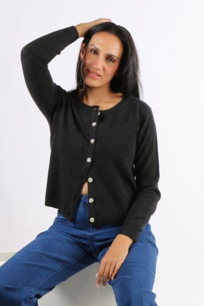 Aldo Martins Abune Cardigan In Charcoal