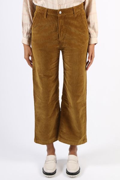 Indi and Cold Micro Corduroy Gina Pant In Tan