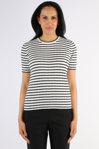 Rib Knit Top By Jump In Stripes