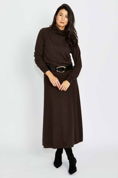 A Line Skirt In Chocolate By Jump