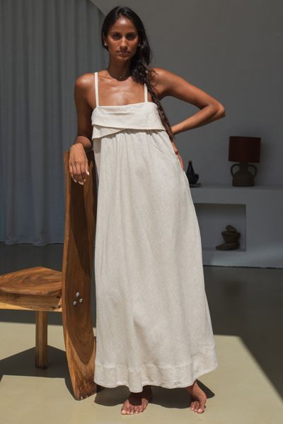 Lilly Pilly Kiko Maxi Dress In Natural
