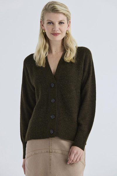 Lania Libby Cardigan In Military