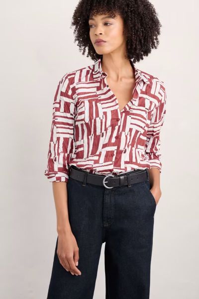 Seasalt Dune Fence Umber Larissa Shirt In Rust