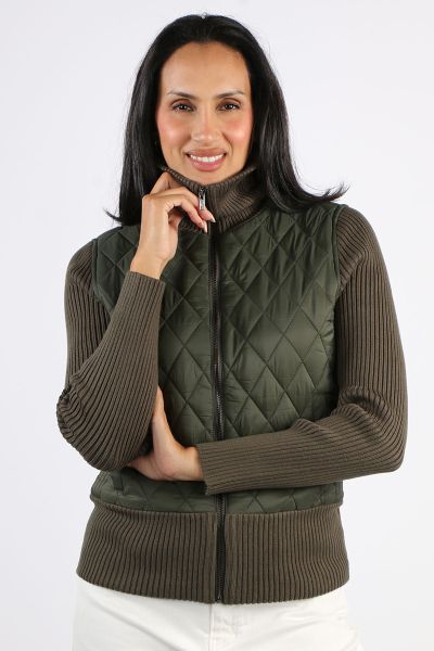 Liverpool Everyday Puffer Jacket In Olive