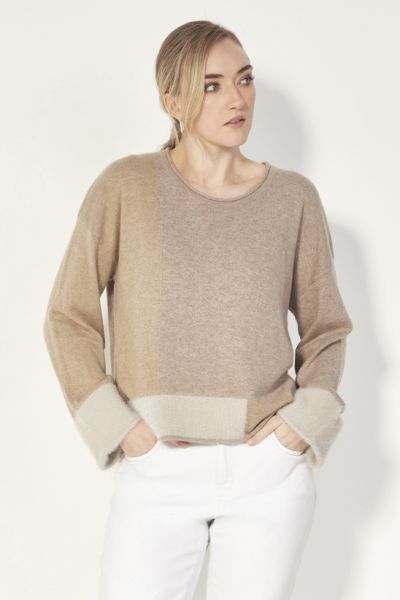 Verge Loom Sweater In Latte