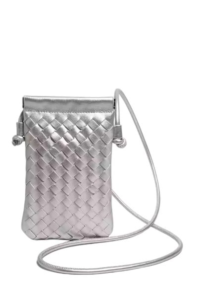 Call Me Bag By L ora D oro In Silver