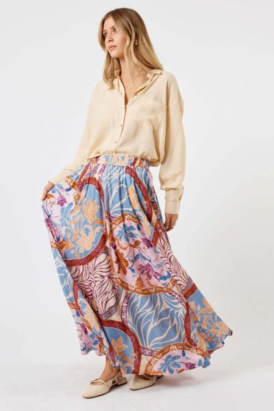 Lula Soul Fermonth Maxi Skirt In Print