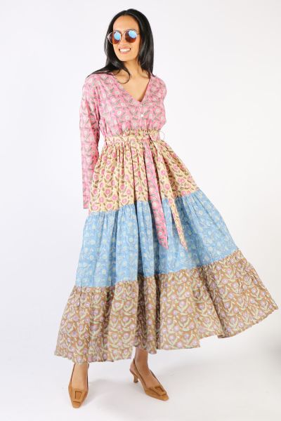 Mandalay Daisy Chain Maxi Dress In Multi