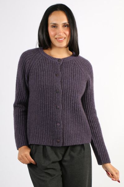 Mansted Zaha Cardi In Plum