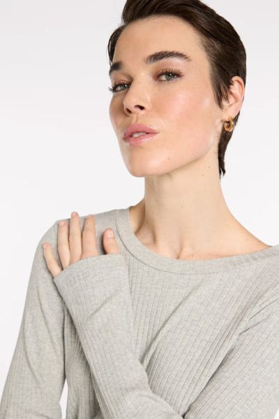 Marco Polo Essential Rib Top In Marle