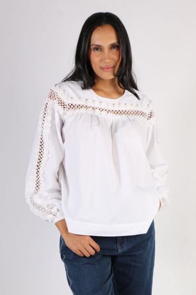 Masai Dru Lace Shirt In White