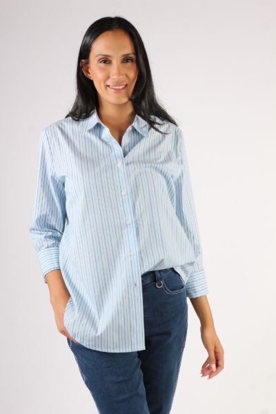 Masai Ilak Stripe Shirt In Blue
