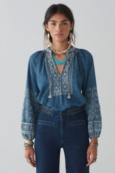 Maison Hotel Denim Romance Audrey Shirt In Denim