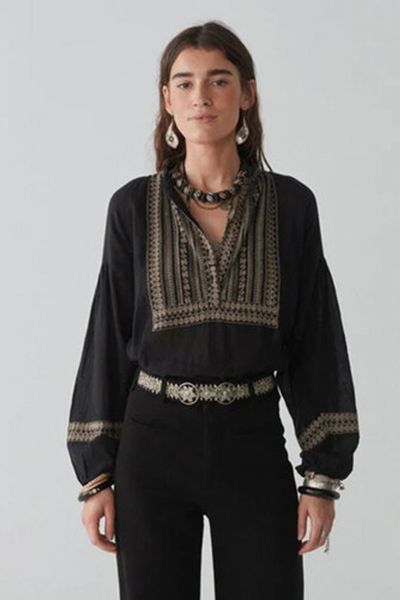 Maison Hotel Tina Shirt In Charcoal