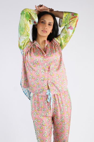 Me369 Alina Shirt In Pura Vida Print