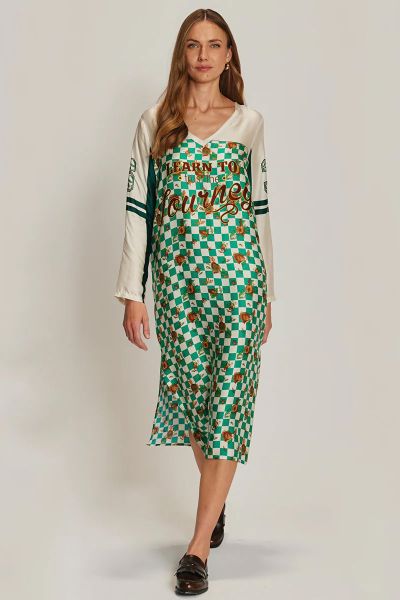 Me369 Violet Sporty Jade Dress In Green