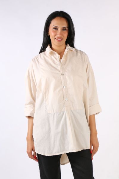 Frockk Megan Cotton Shirt In Almond