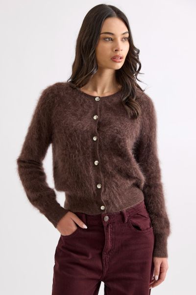 Mia Fratino Sierra Cardigan In Chocolate