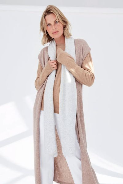 Mia Fratino Cashmere Scarf In Alabaster