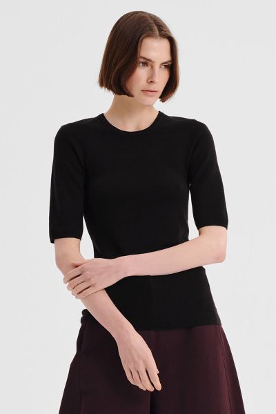 Morrison Talia Merino Knit Tee In Black