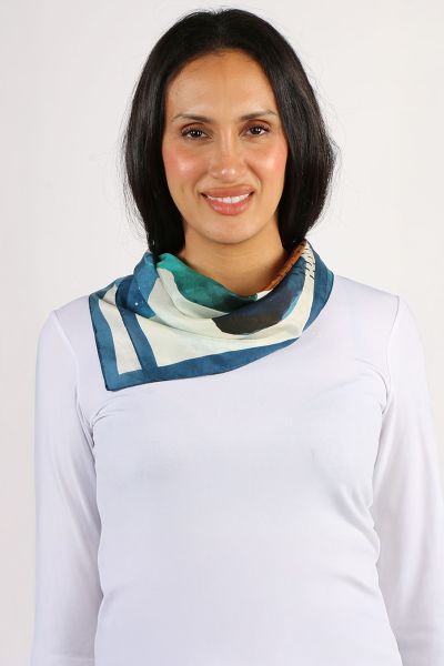 Namaskar Abstract Watercolour Square Scarf In Multi