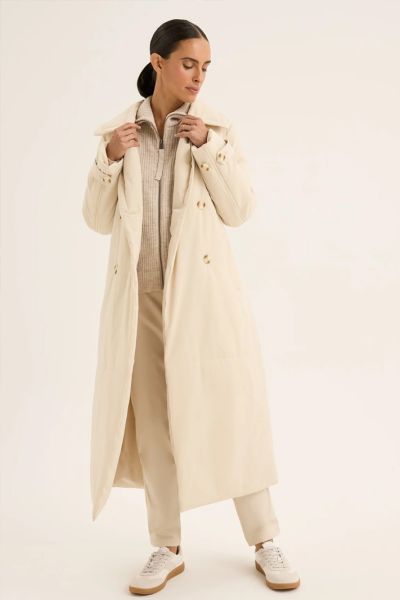 Yarra Trail Ochre Puffer Jacket In Oat