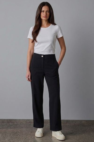 The Origin Pant is a timeless straight leg style crafted from a wool blend suiting. Featuring a fitted waistband with fly opening, it delivers a flattering silhouette and versatile elegance. Perfect for pairing with the Origin Jacket or knitwear.