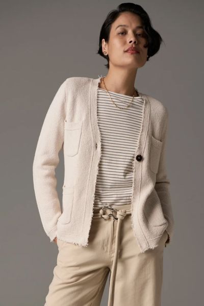 Pol Nara Fringe Jacket In Natural