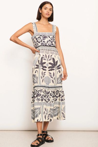 POL Paradaise Palm Print Maxi Dress