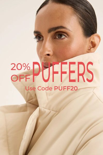 SHOP 20% OFF PUFFER JACKETS