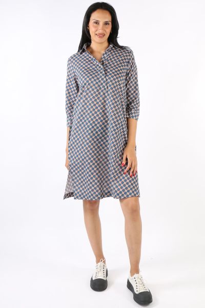 Bagruu Raquel Geometric Print Dress In Multi