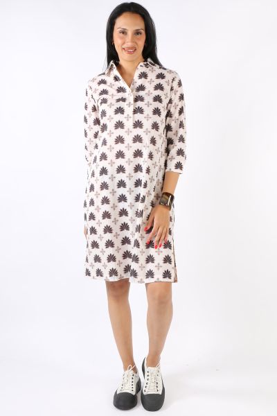 Bagruu Raquel Print Dress In Calico