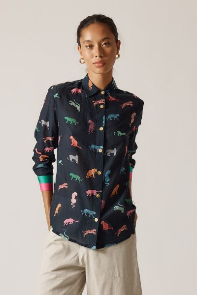 Rubyyaya Funky Cats Shirt In Print