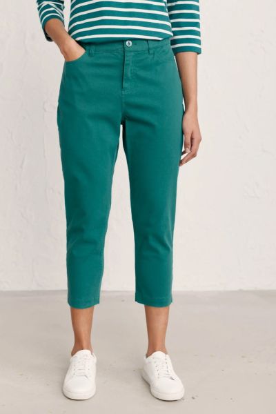 Seasalt Albert Quay Crop Pant In Studio Green
