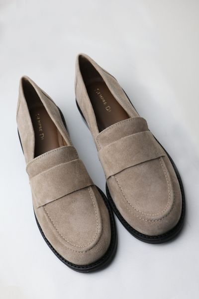 Classic Loafer In Beige Pony Skin By Sempre Di