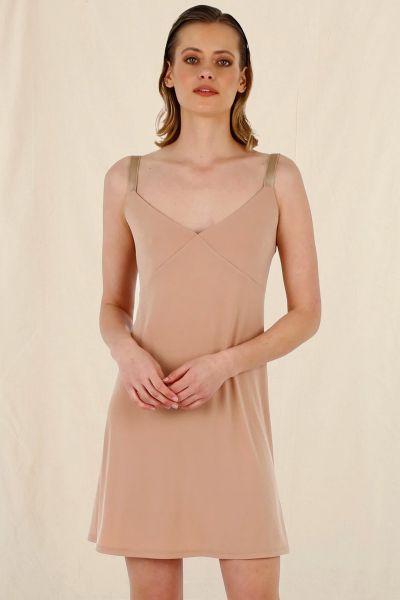 Curate Slip Up Shoestring Strap Slip In Nude
