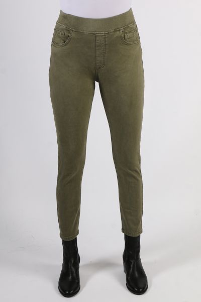 Threadz Lily Pull On Jean In Khaki